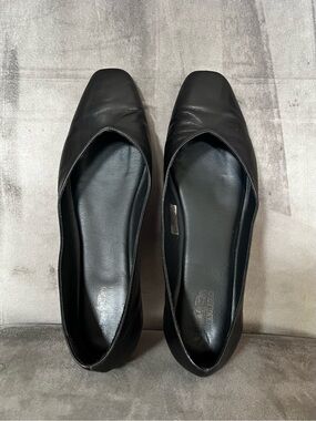Coach and Four Black Leather Ballet Flats | Genuine Leather Made in Italy